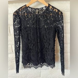 CHIC - Milly lace top size 2 with black silk camisole